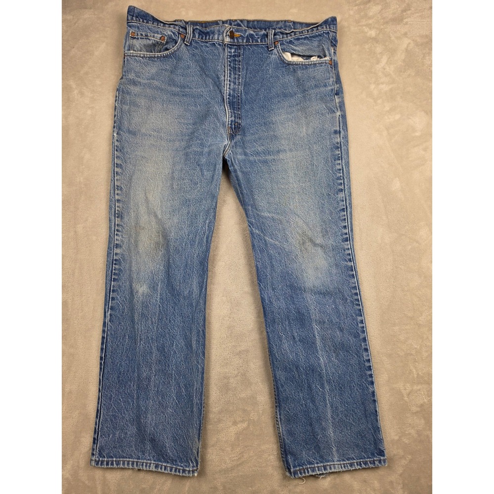 Vintage Levi's 517 Bootcut Jeans Men 44x30 Fit 42x30 Blue USA Made Denim 80s 90s